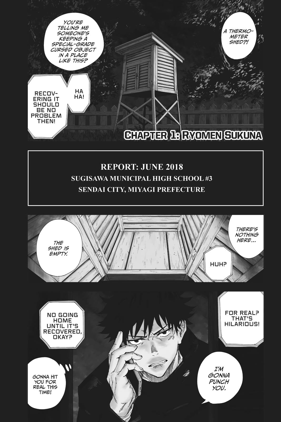 Jujutsu Kaisen, Chapter 1