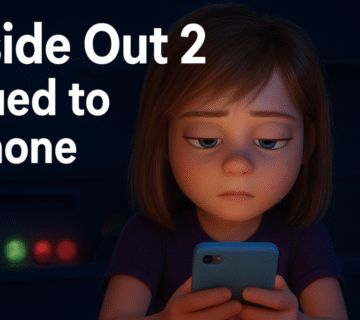 Inside Out 2 Emotion Glued to Phone