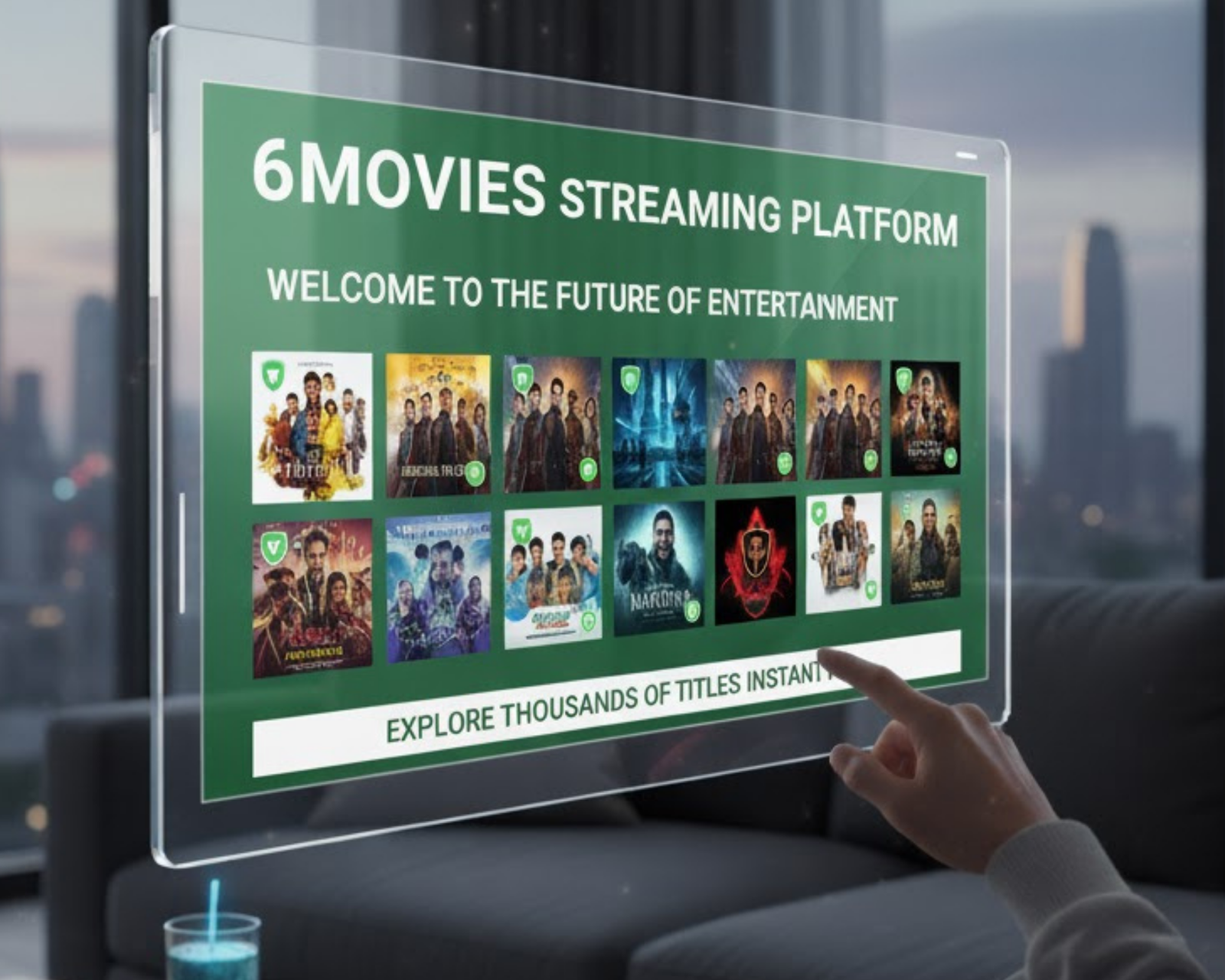Create a high-quality, realistic feature image for a professional blog post. The theme of the blog is  Watch 6 Movies a Day. The image should look modern, clean, and visually appealing with a realistic photography style, not cartoon or animated. Create a high-quality, realistic feature image for a professional blog post. The theme of the blog is  Watch 6 Movies a Day. The image should look modern, clean, and visually appealing with a realistic photography style, not cartoon or animated. 6movies Streaming Platform in 2025