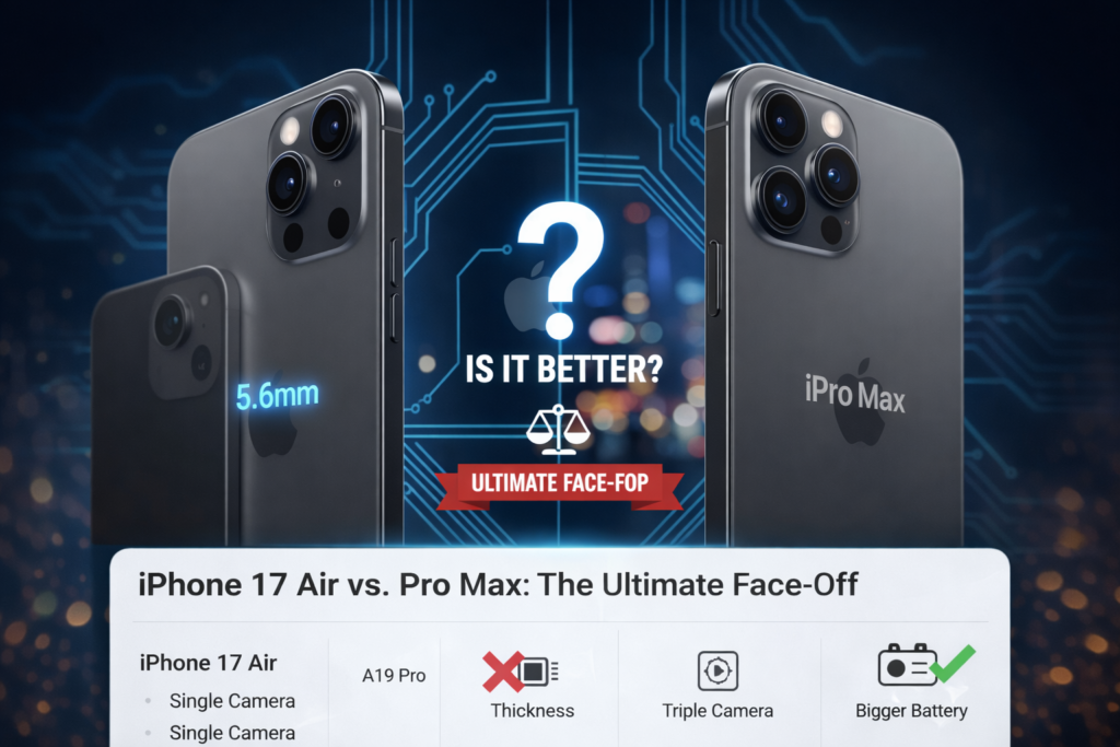 iPhone 17 Air 5.6mm ultra-thin side profile design comparison