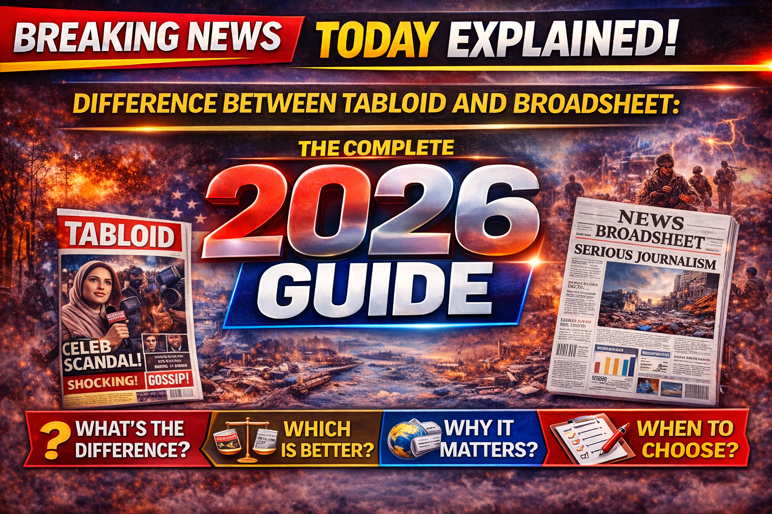 Difference Between Tabloid And Broadsheet