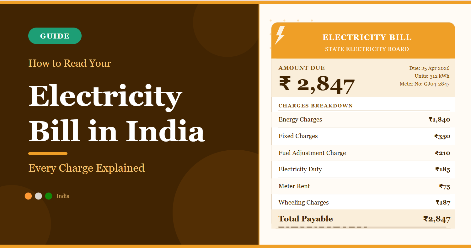 how to read electricity bill india