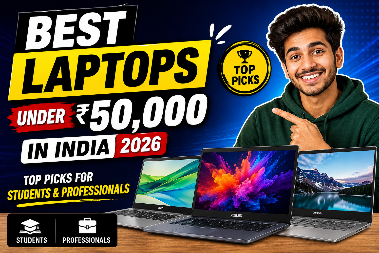 best laptops under 50000 in India 2026