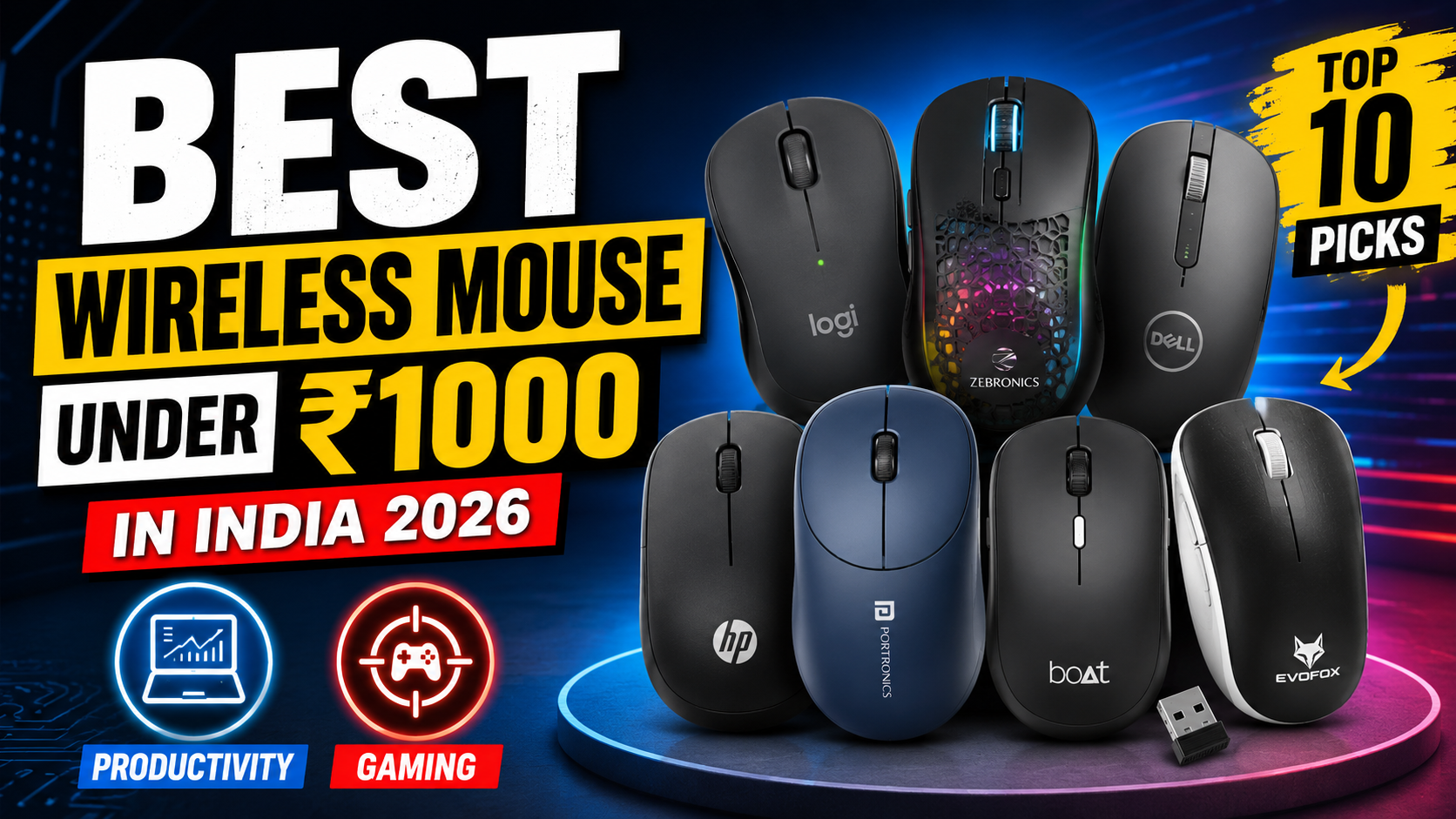 best wireless mouse under 1000 in India 2026
