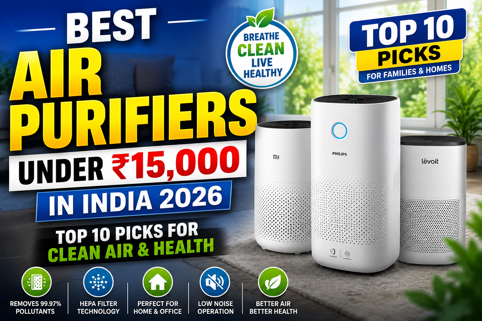 best air purifiers under 15000 in India 2026